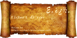 Eichert Áron névjegykártya